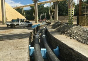 District heating pipe construction Sappi